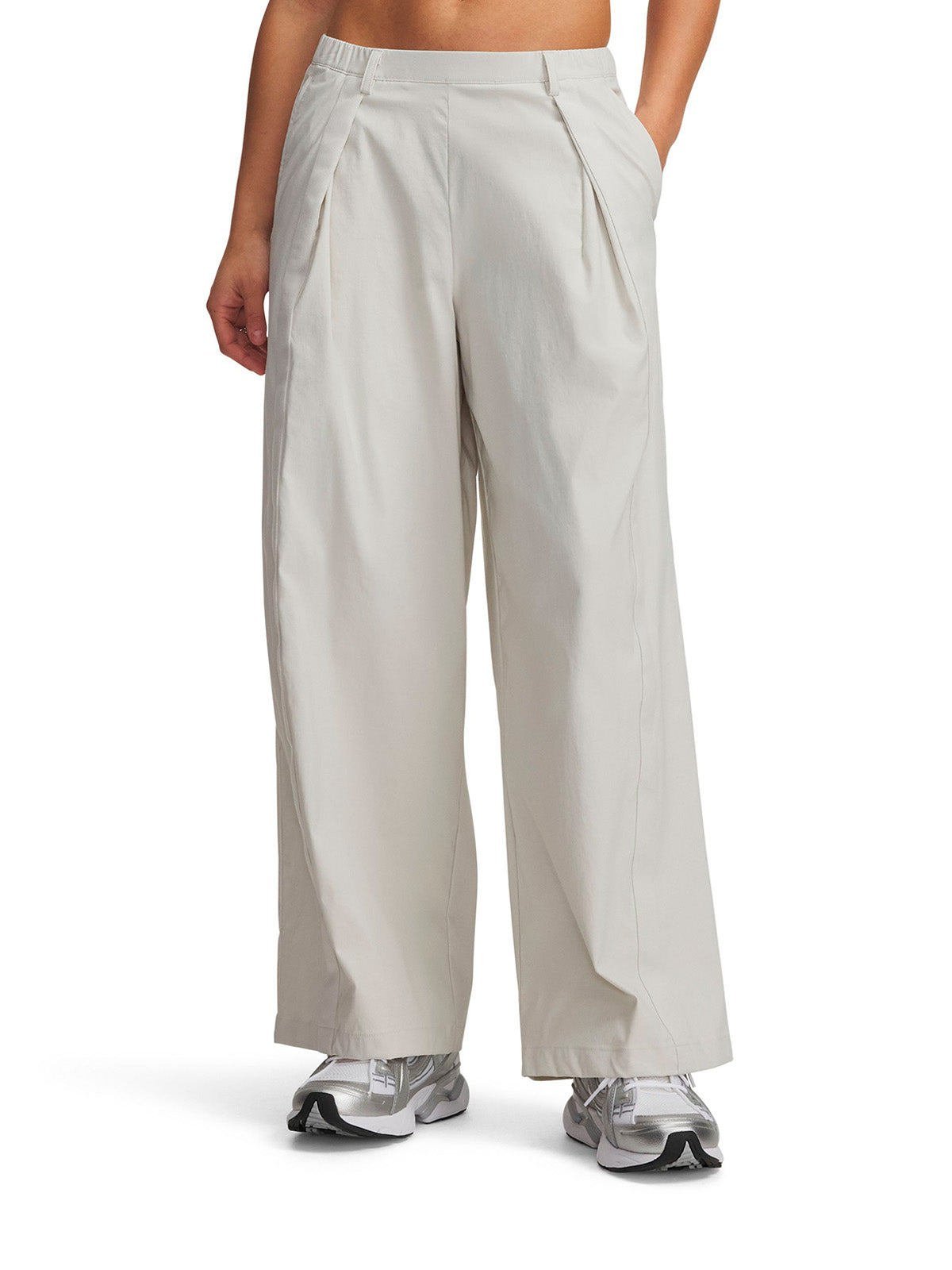 UA Unstoppable plisado blanco para mujer