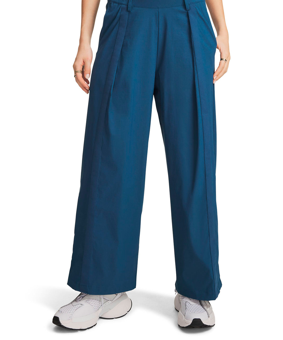 UA Unstoppable plisado azul para mujer