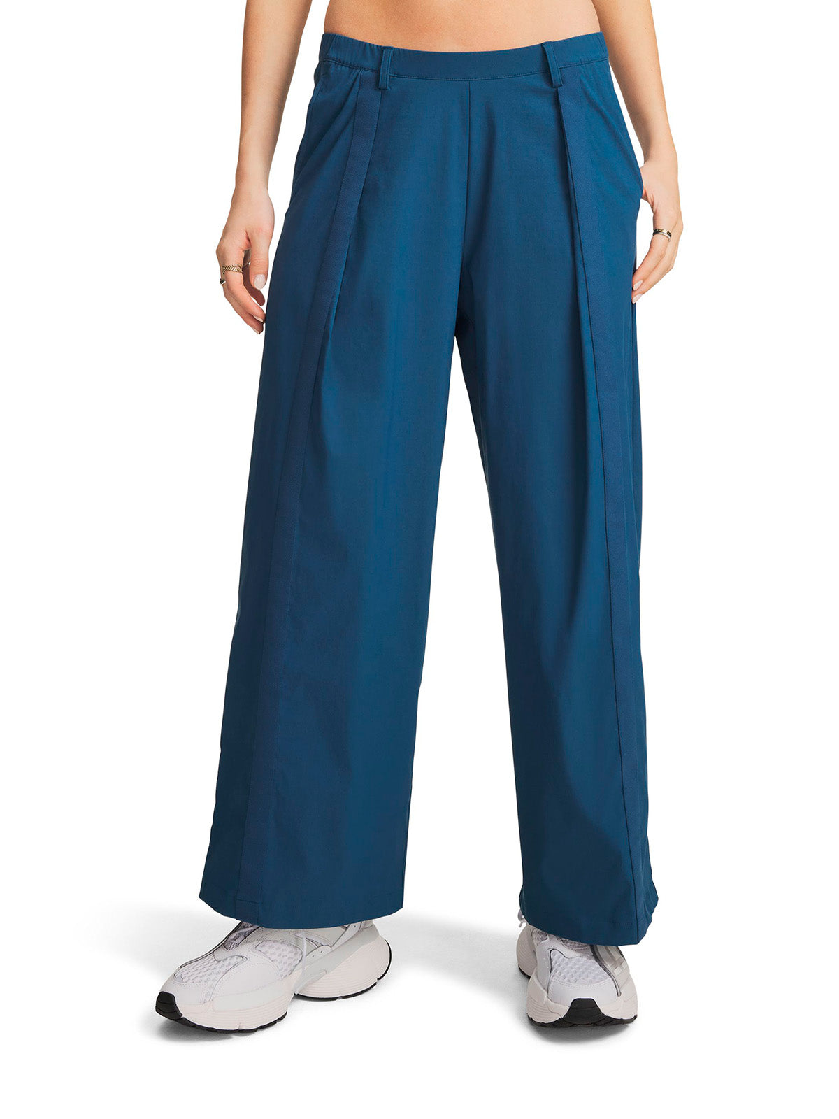 UA Unstoppable plisado azul para mujer