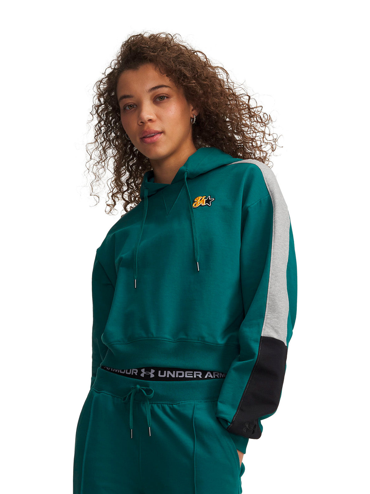 UA Sport Terry Trend verde para mujer