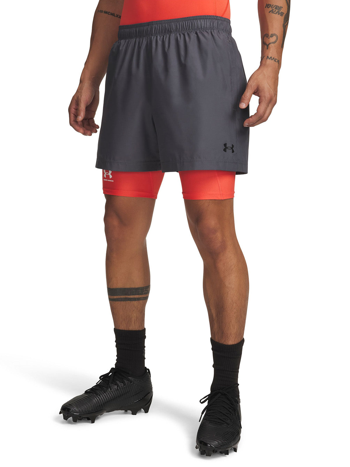 UA Tech Woven 5" Short gris para hombre
