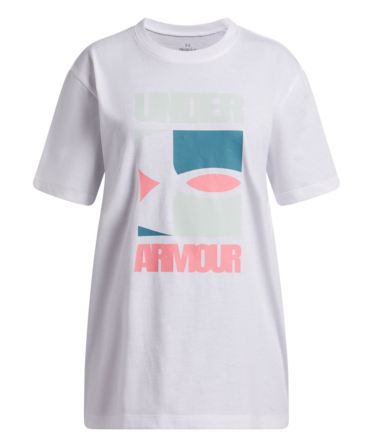 UA G Block Logo OS SS Polera Manga Corta blanco para niña