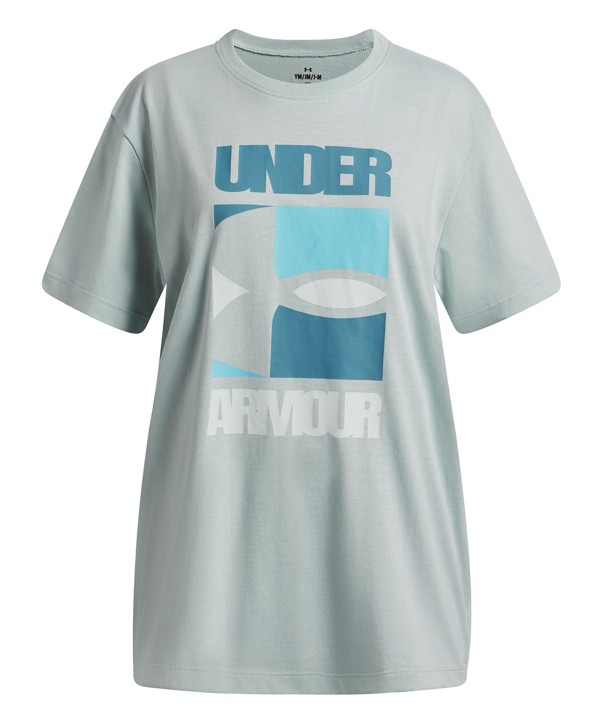 UA G Block Logo OS SS Polera Manga Corta azul para niña