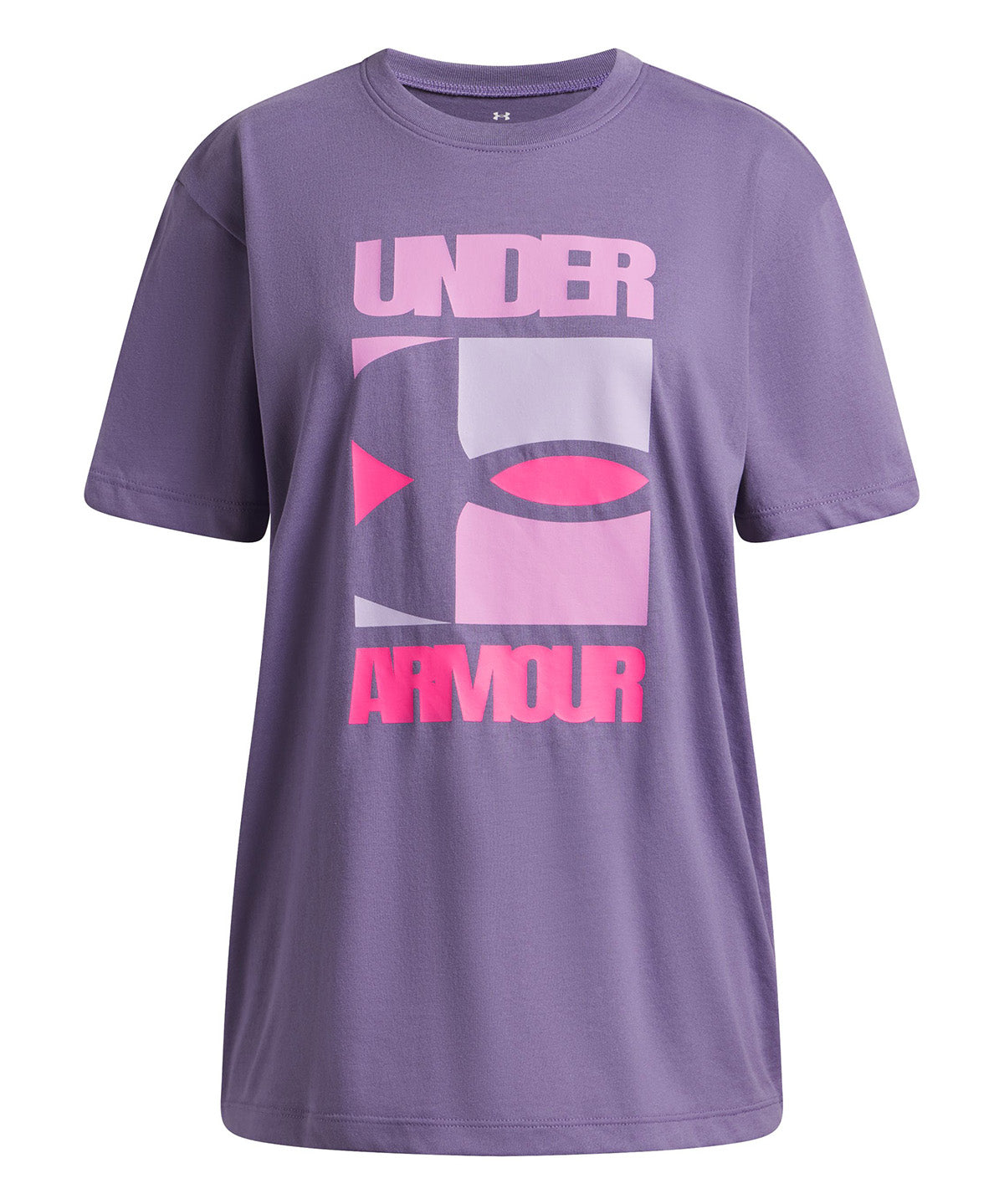 UA G Block Logo OS SS Polera Manga Corta morado para niña