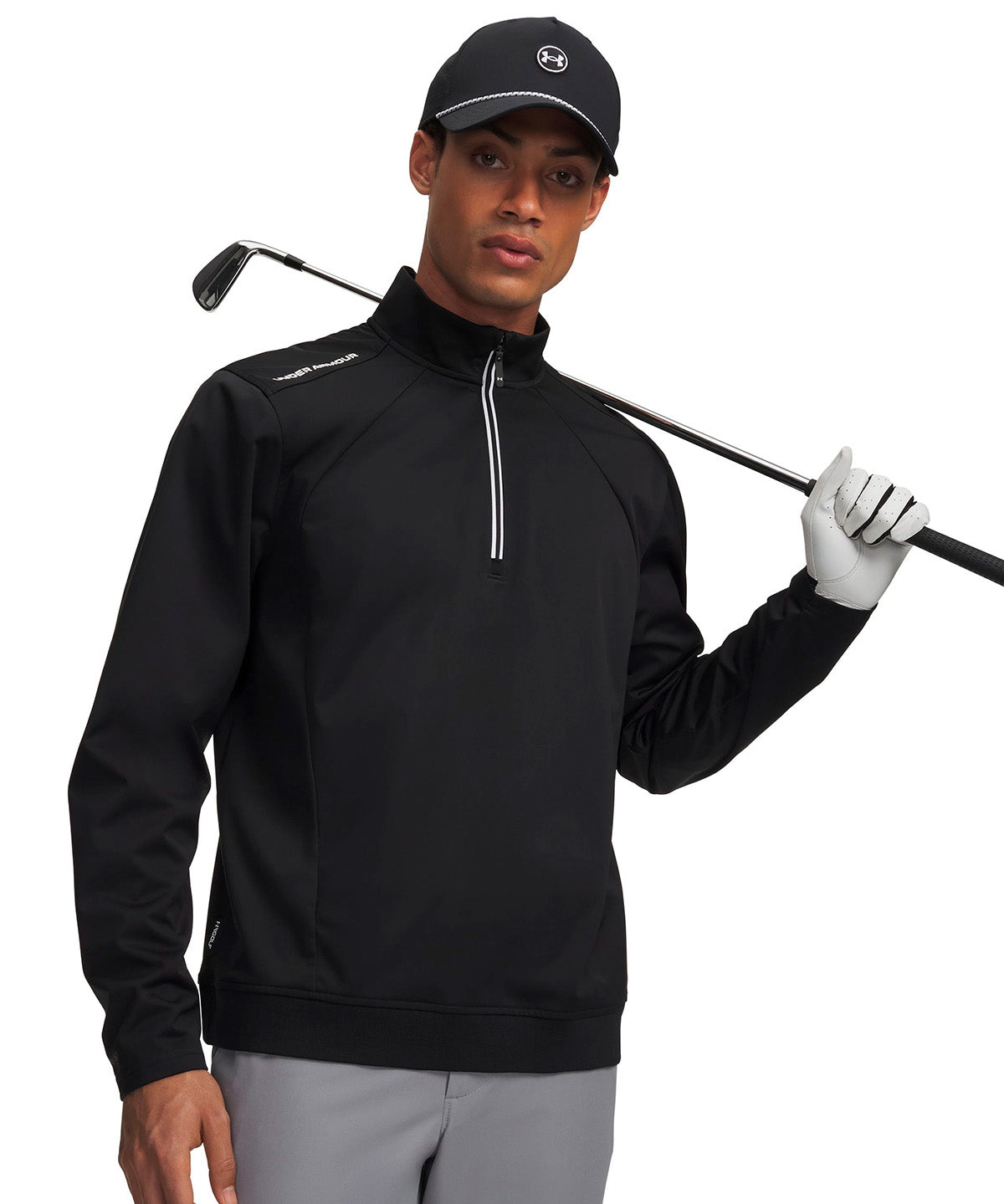 UA Drive Wind ½ Zip negro para hombre