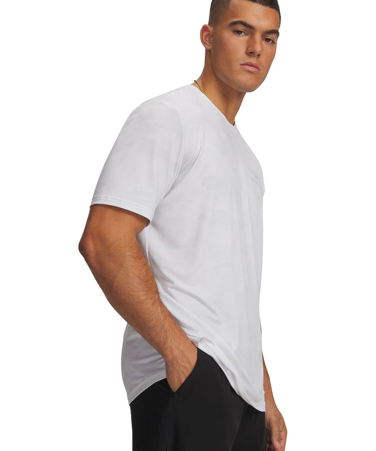 UA Vanish Energy Printed Polera manga corta gris para hombre