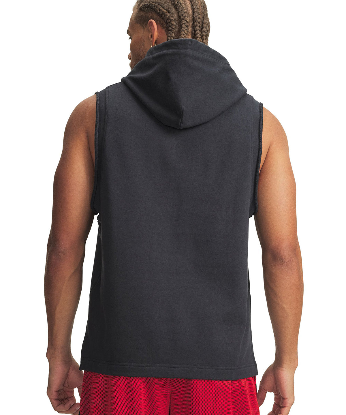 UA Curry Sleeveless Hoodie Poleron Sin Mangas gris para hombre