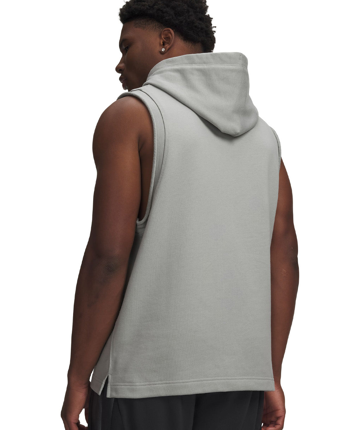 UA Curry Sleeveless Hoodie Poleron Sin Mangas gris para hombre