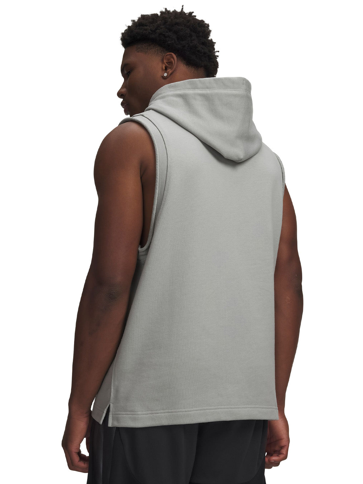 UA Curry Sleeveless Hoodie Poleron Sin Mangas gris para hombre