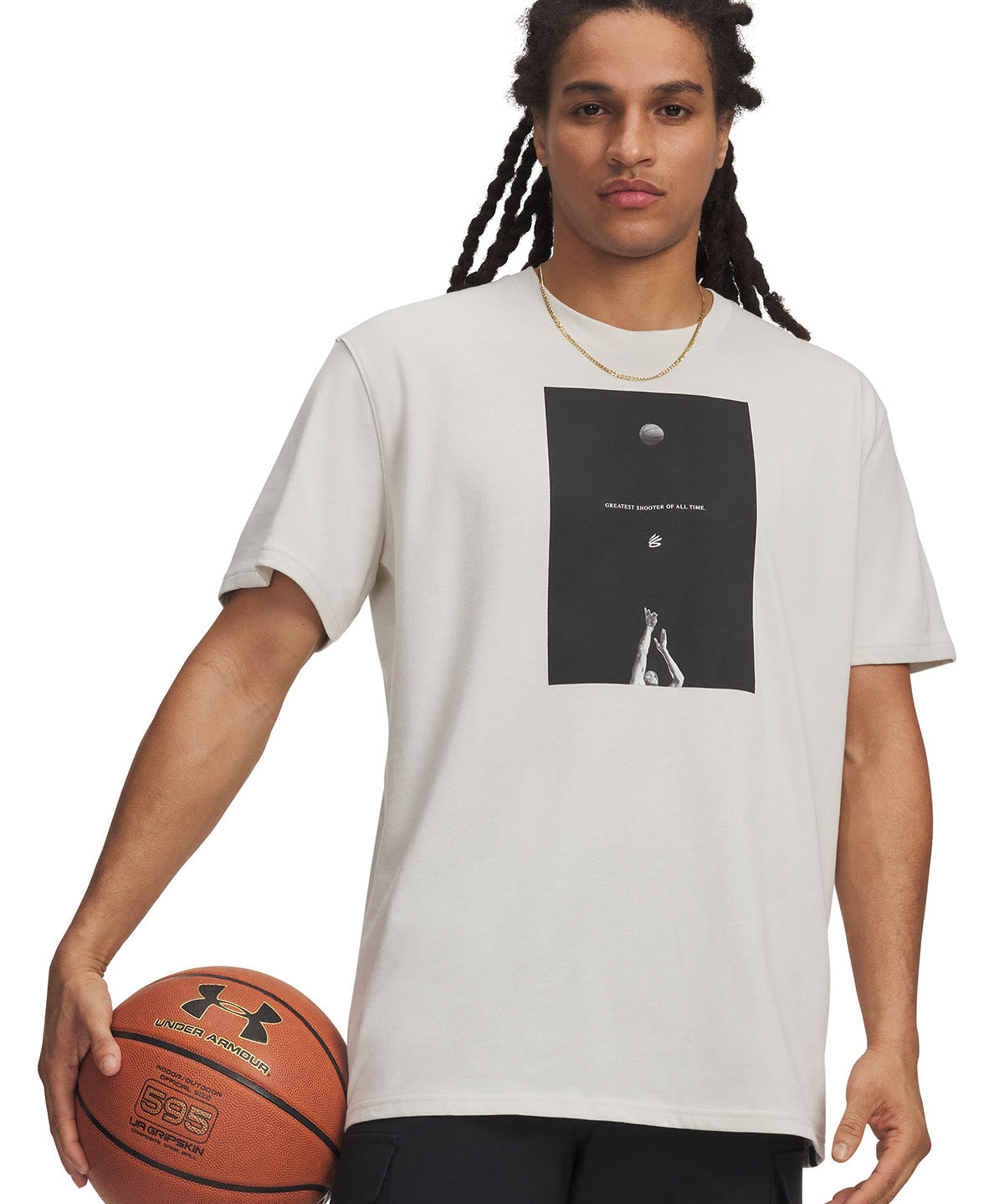UA Curry Greatest Shooter Polera Manga Corta blanco para hombre