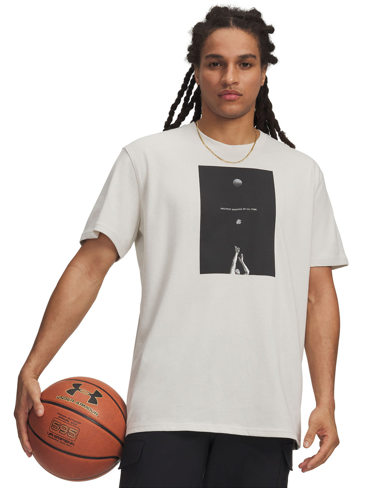 UA Curry Greatest Shooter Polera Manga Corta blanco para hombre