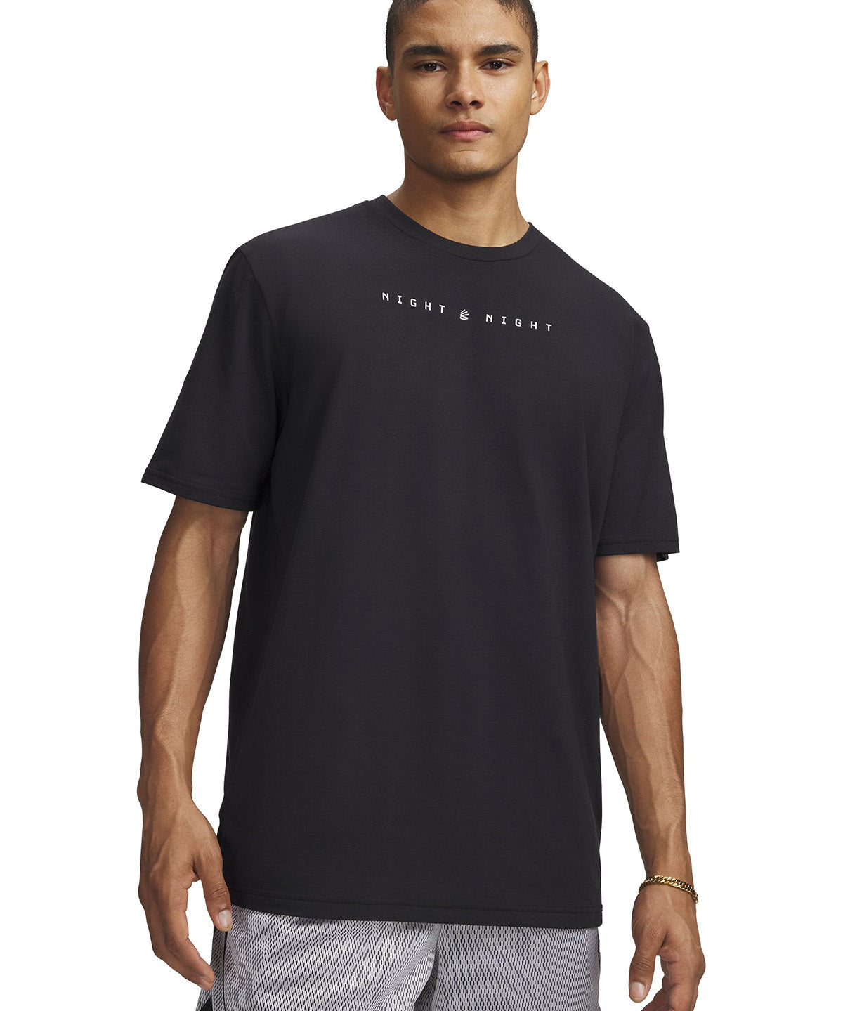 UA Curry Night Night Polera Manga Corta negro para hombre