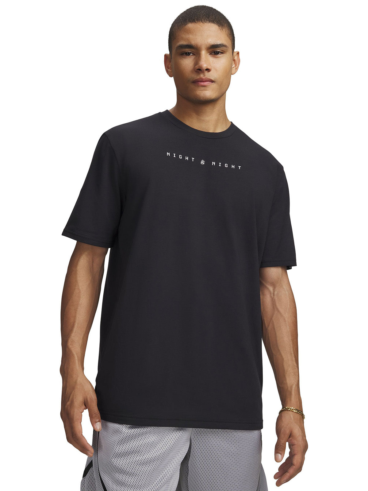 UA Curry Night Night Polera Manga Corta negro para hombre