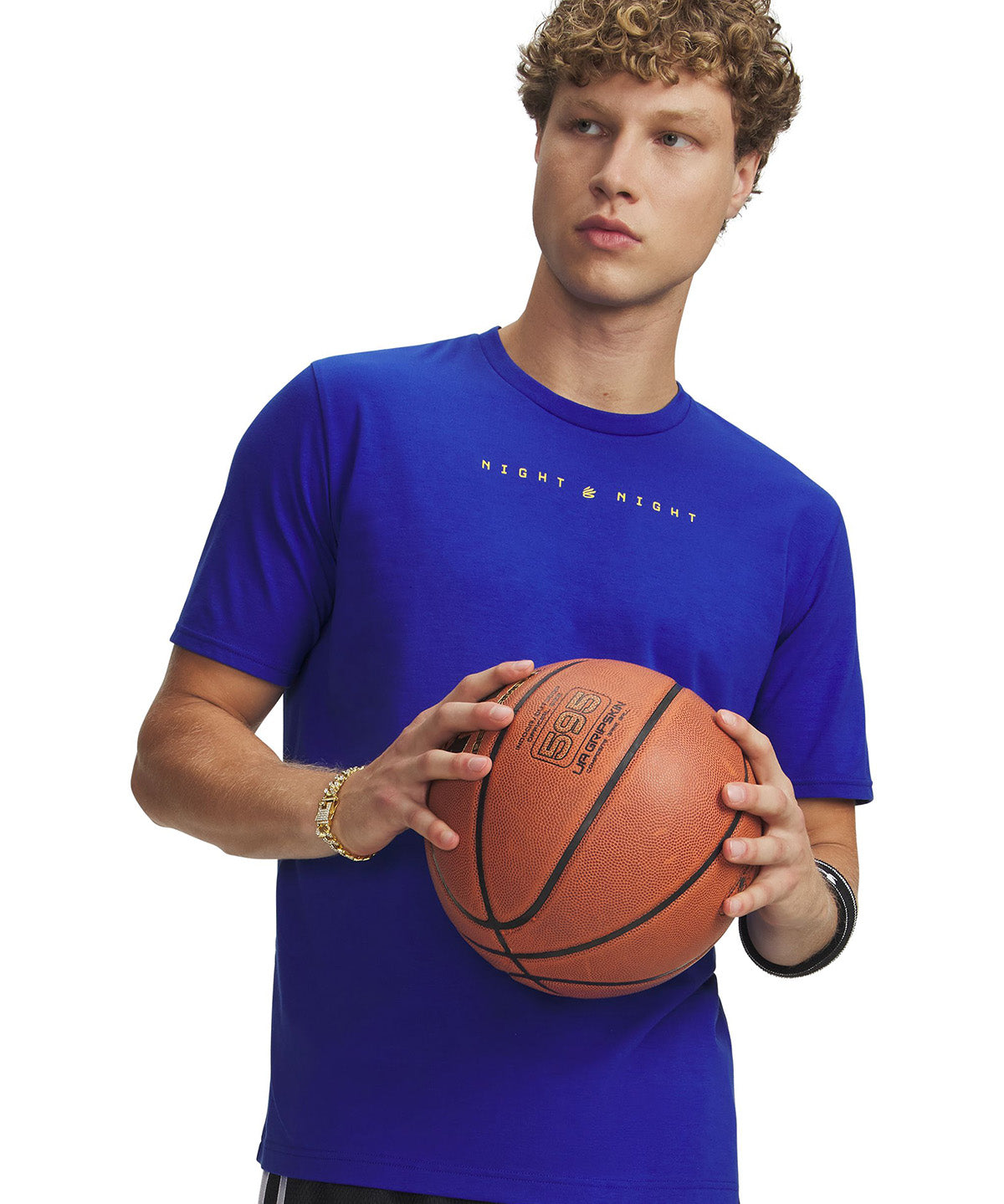 UA Curry Night Night Polera Manga Corta azul para hombre