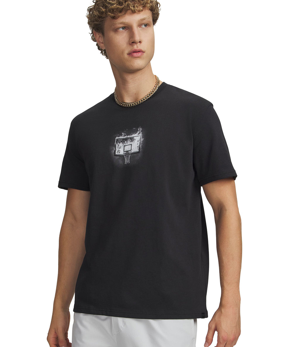 UA Curry Let Him Cook Polera Manga Corta negra para hombre