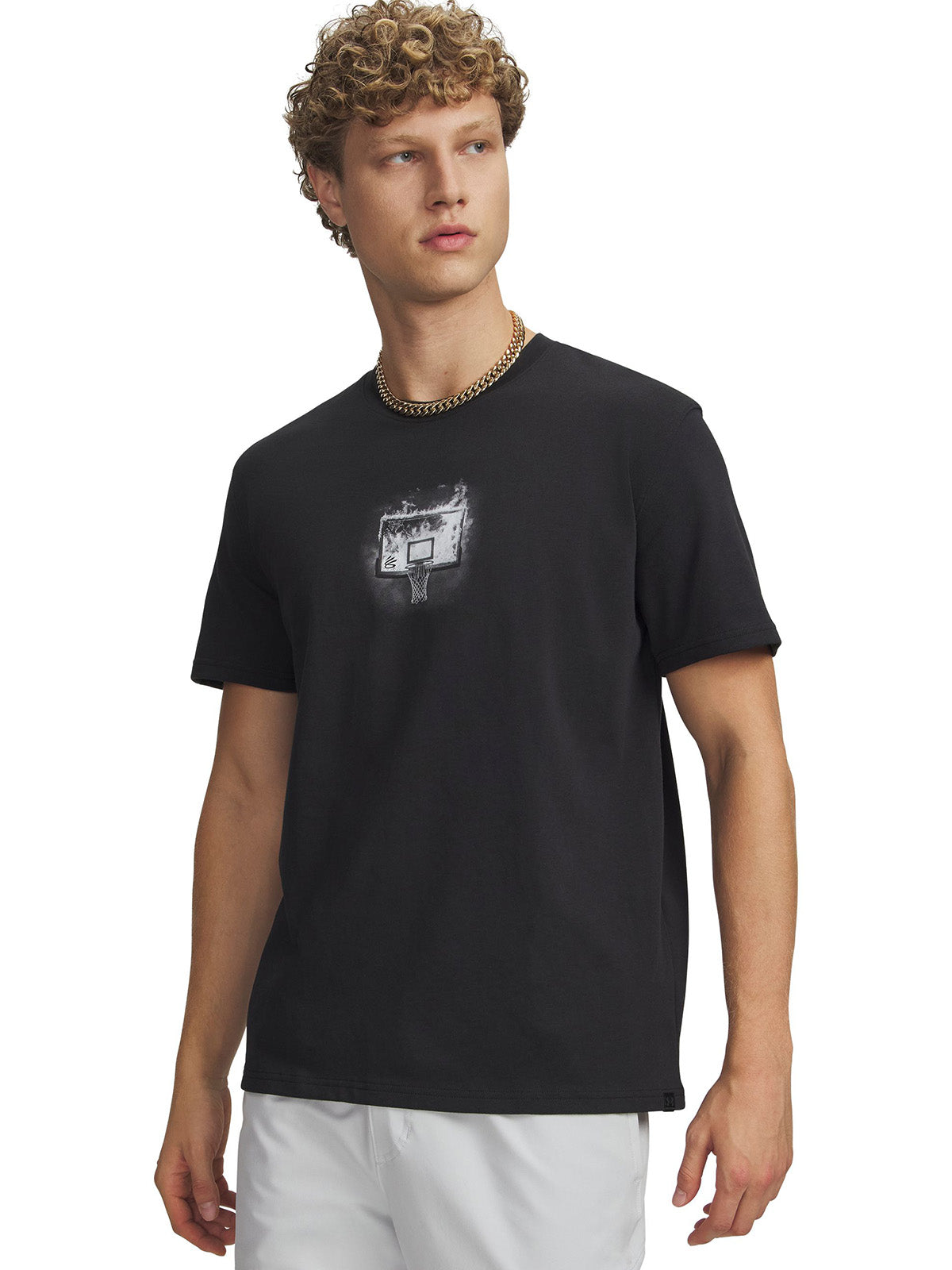 UA Curry Let Him Cook Polera Manga Corta negra para hombre