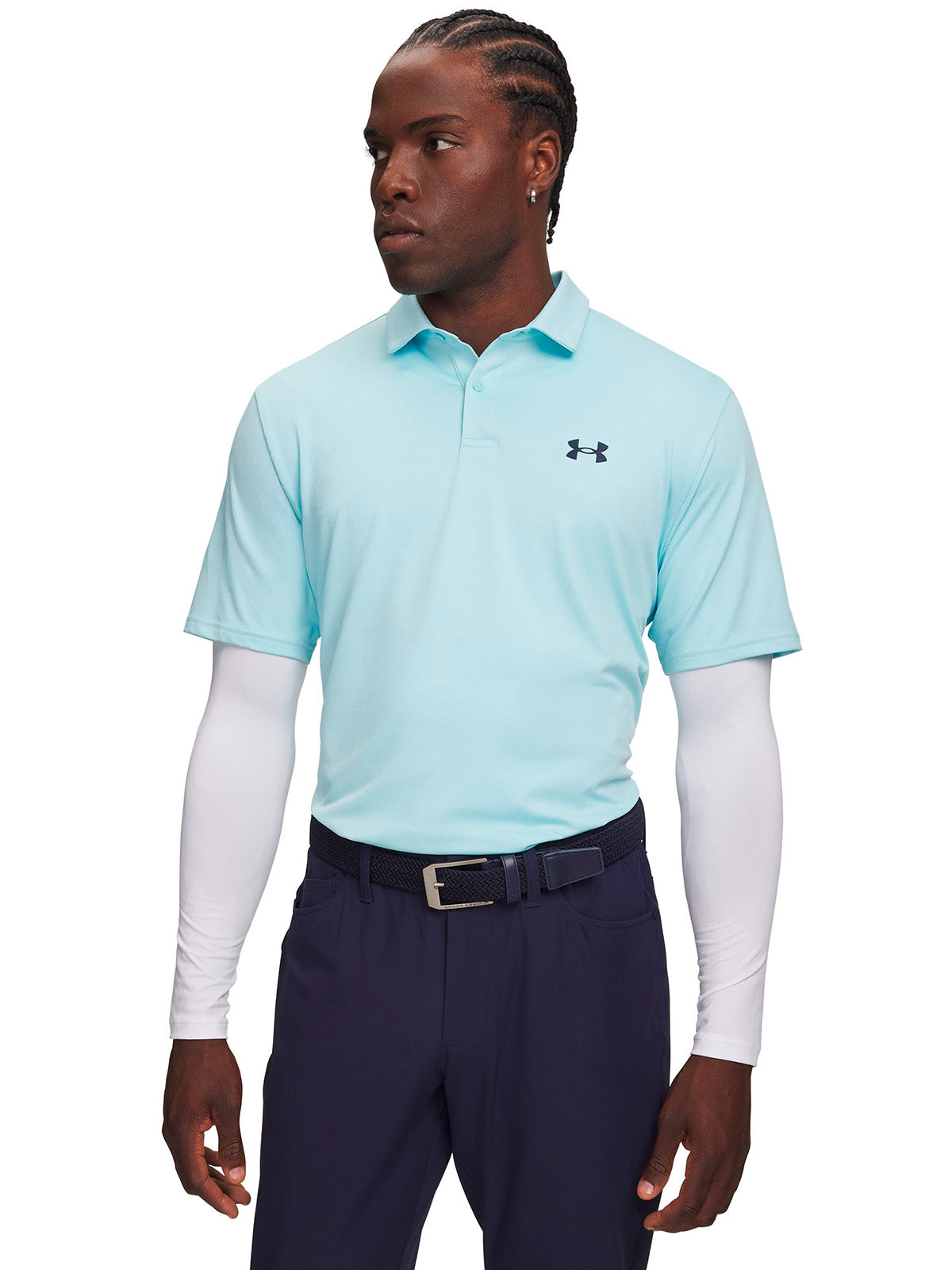 Polera manga corta UA Matchplay azul para hombre