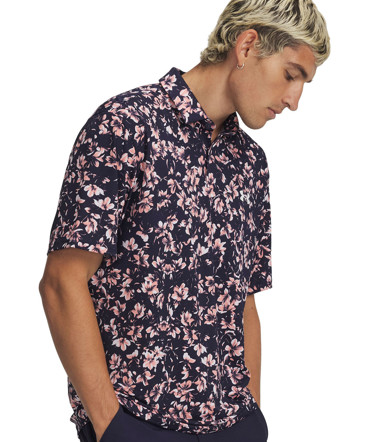 UA Matchplay Printed Polo Polera Manga Corta azul para hombre