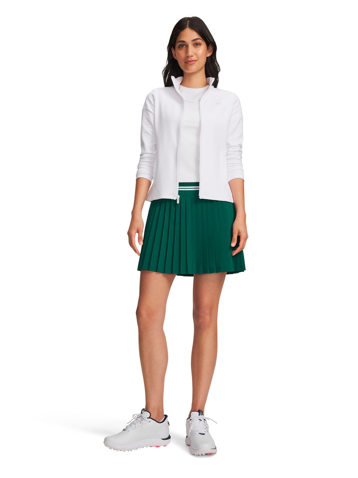 Falda UA Drive Pleated Skort verde para mujer