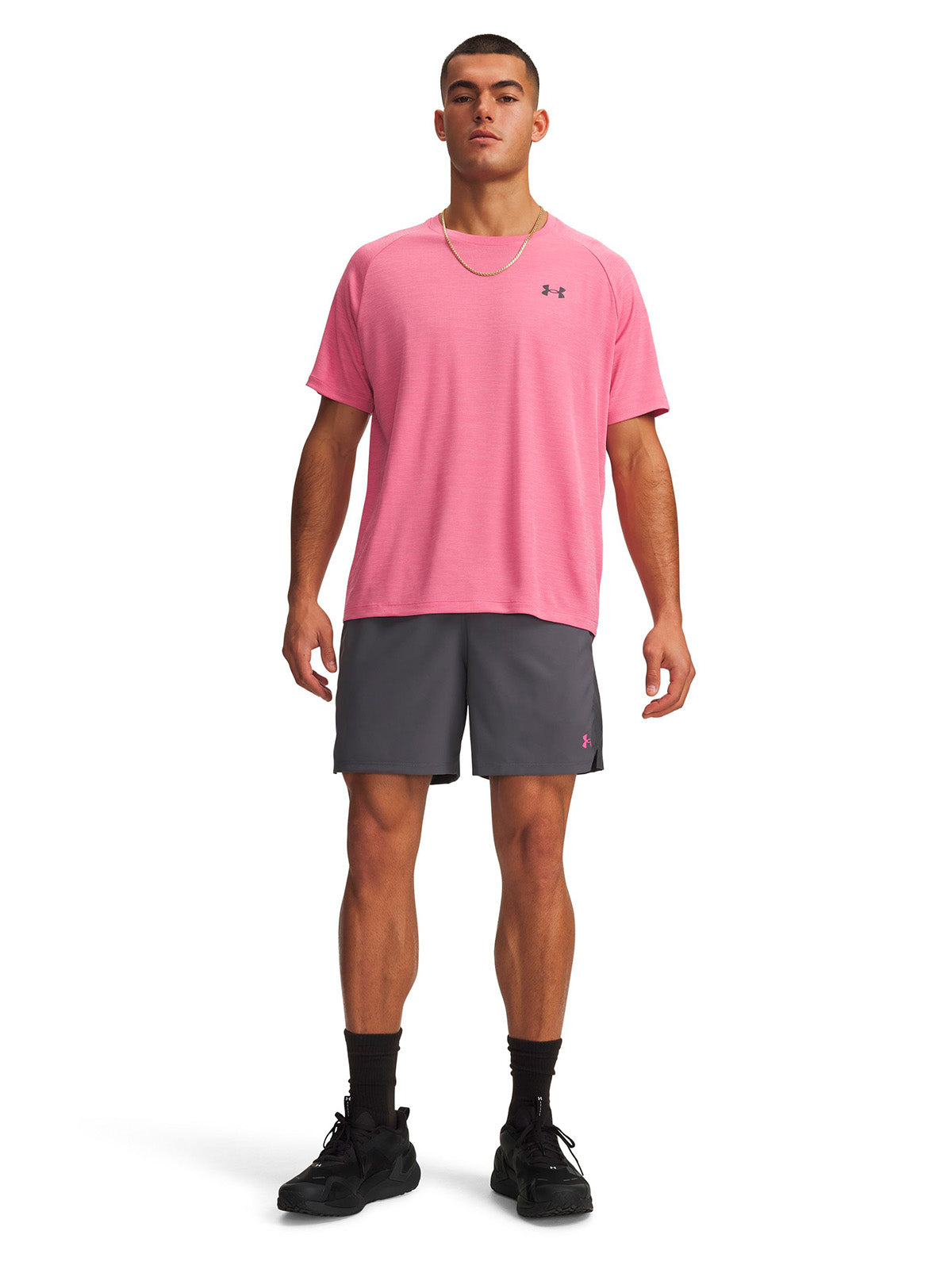 Short UA Vanish Woven 2.0 6" gris para hombre