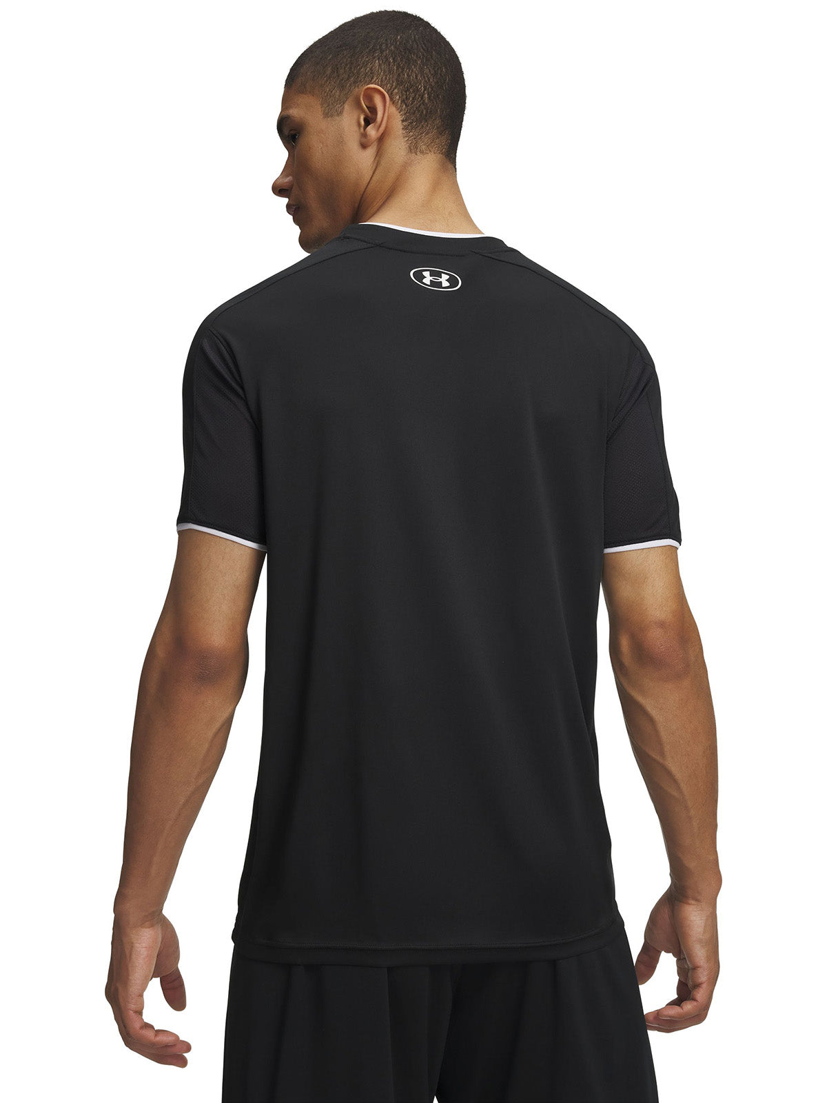 Polera manga corta UA Challenger Train negra para hombre