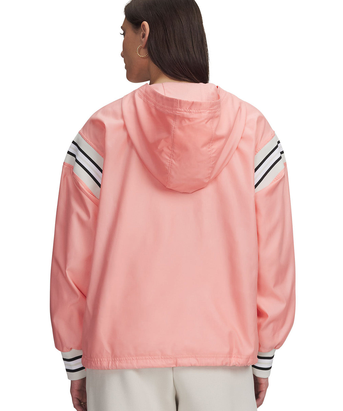 UA Icon Woven Heritage ¼ Zip Poleron rosado para mujer