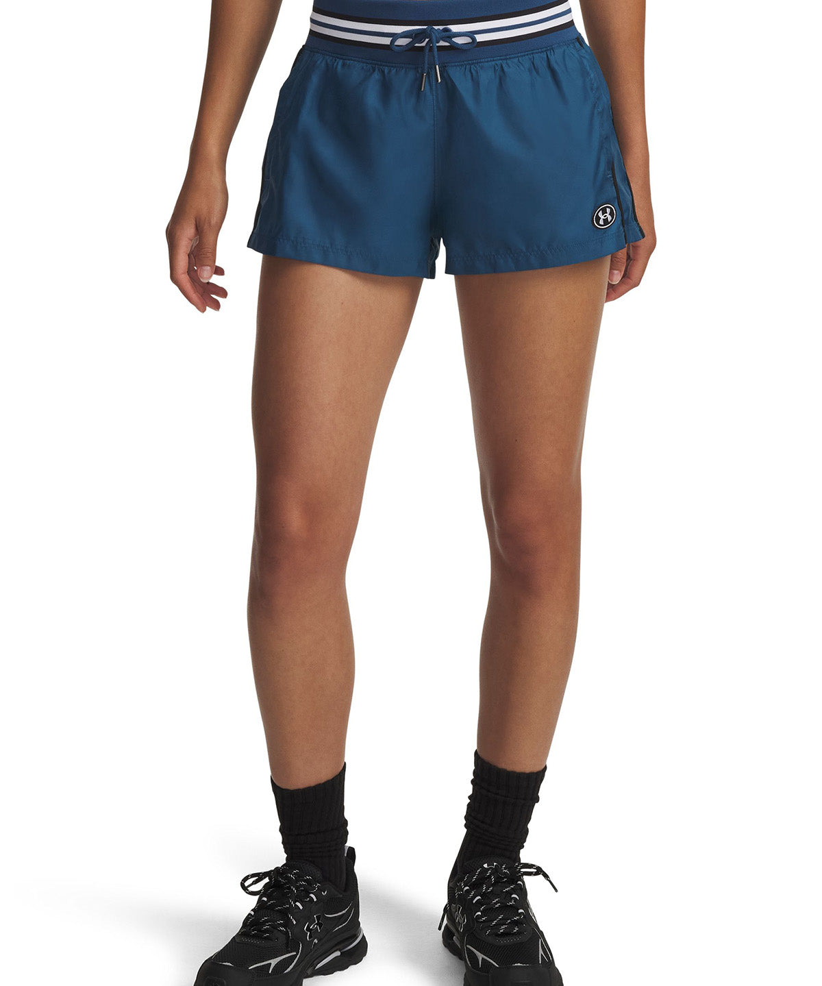 UA Icon Woven Heritage Short azul para mujer