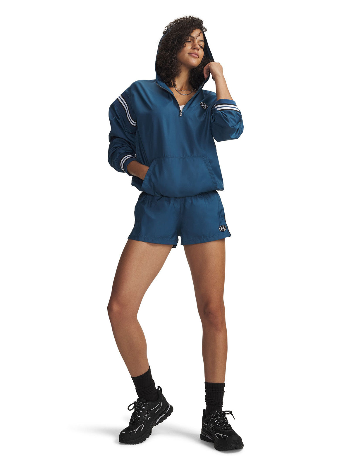 UA Icon Woven Heritage Short azul para mujer
