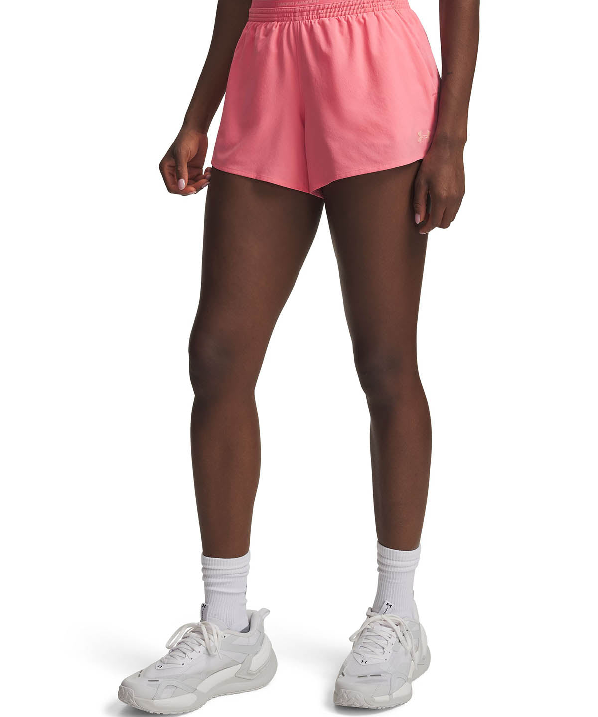 UA Vanish Woven 3" Shorts rosado para mujer