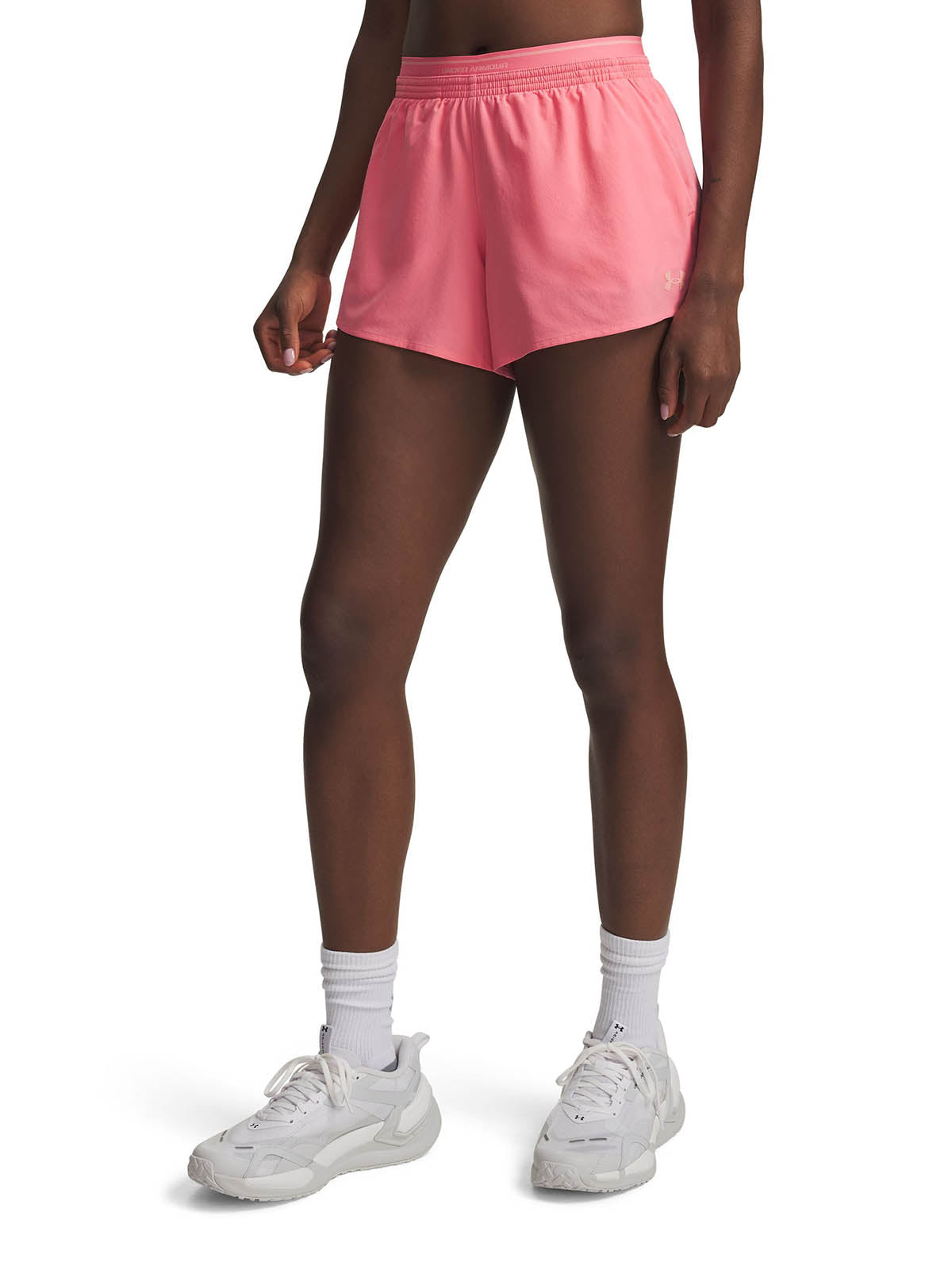 UA Vanish Woven 3" Shorts rosado para mujer