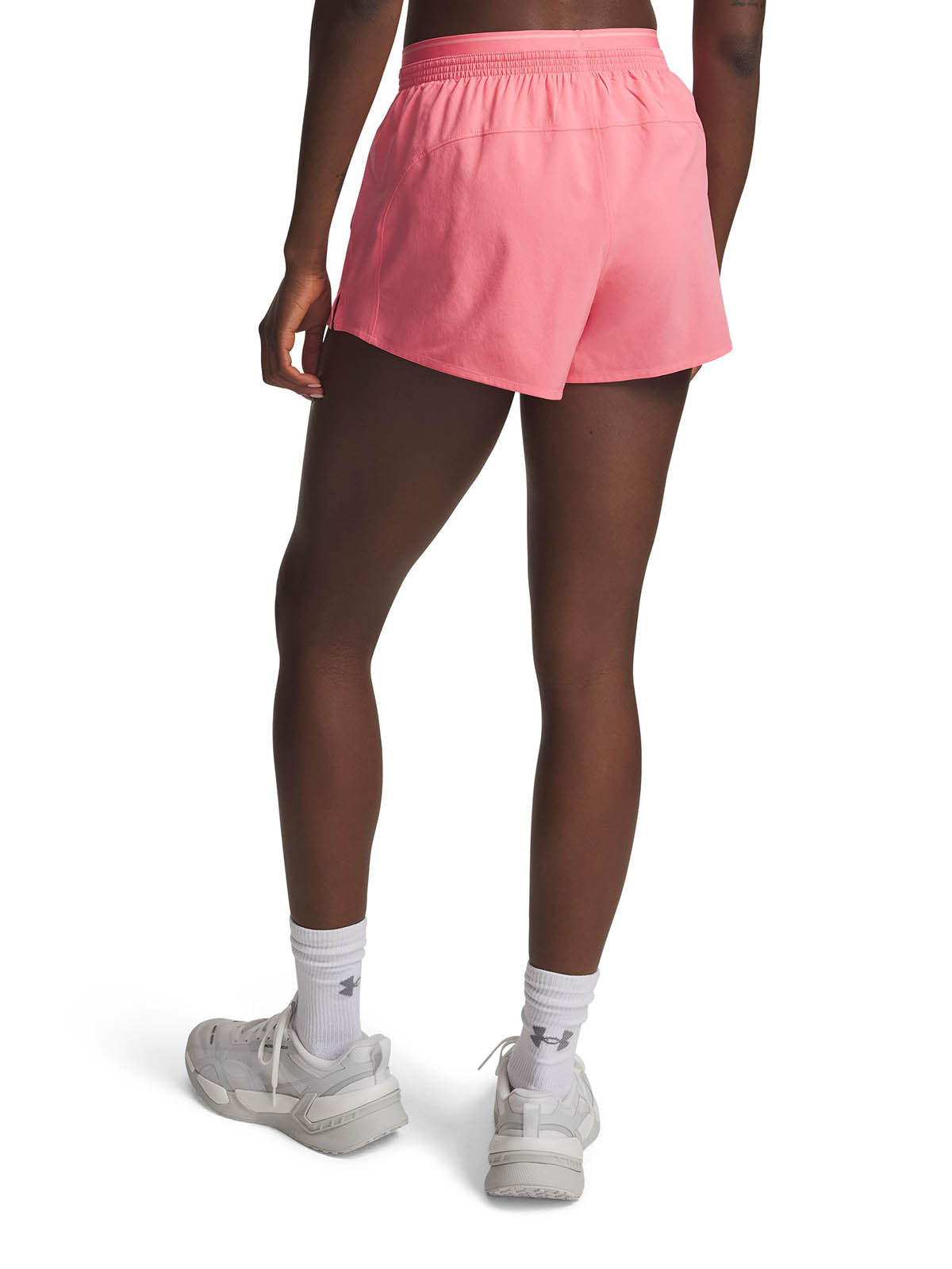 UA Vanish Woven 3" Shorts rosado para mujer