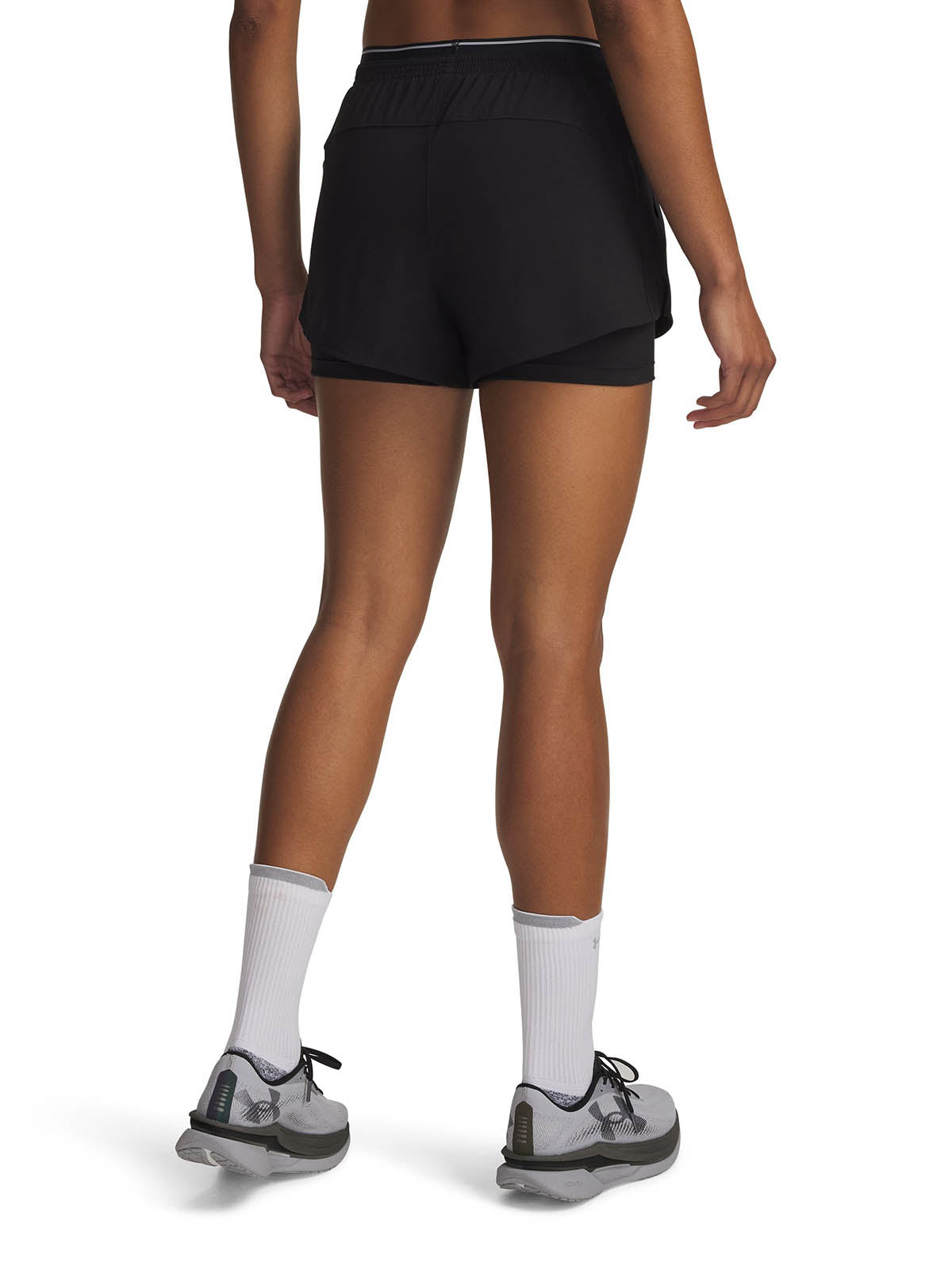UA Vanish Woven 2 en 1 Shorts negro para mujer