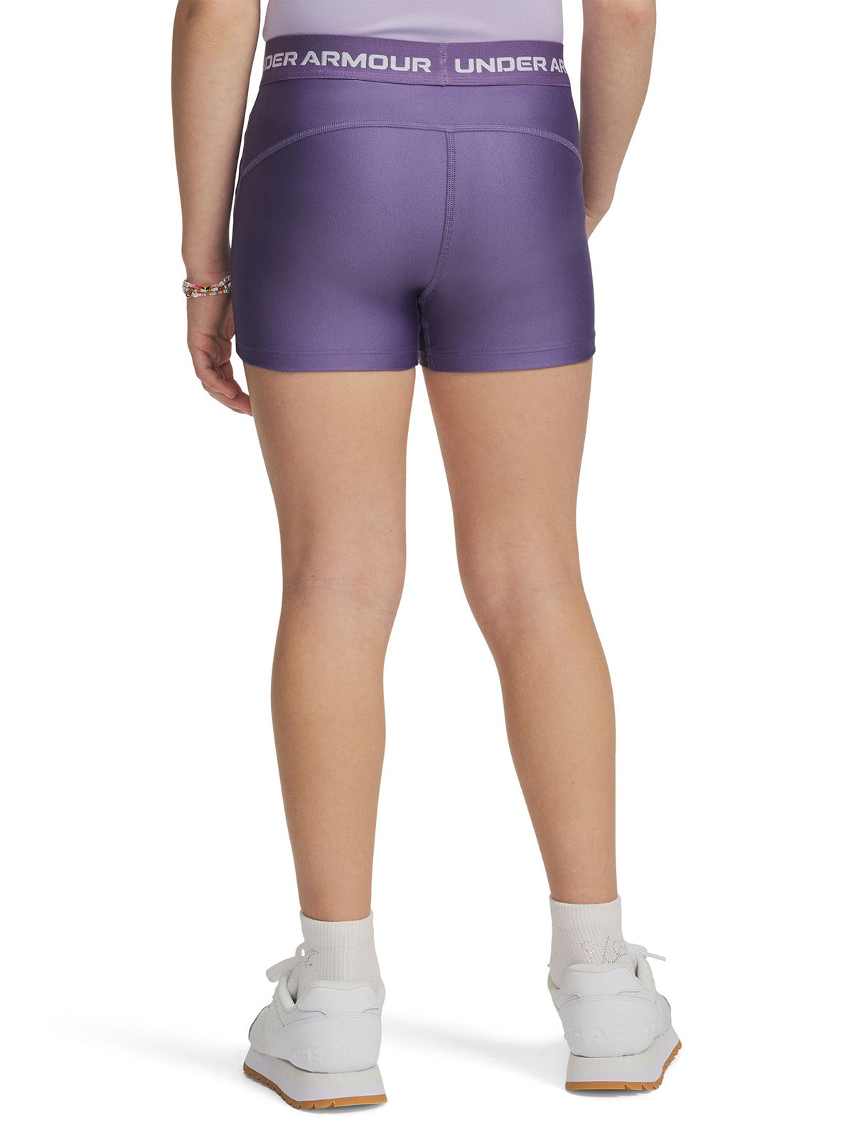 UA HeatGear Shorty Calza morado para niña