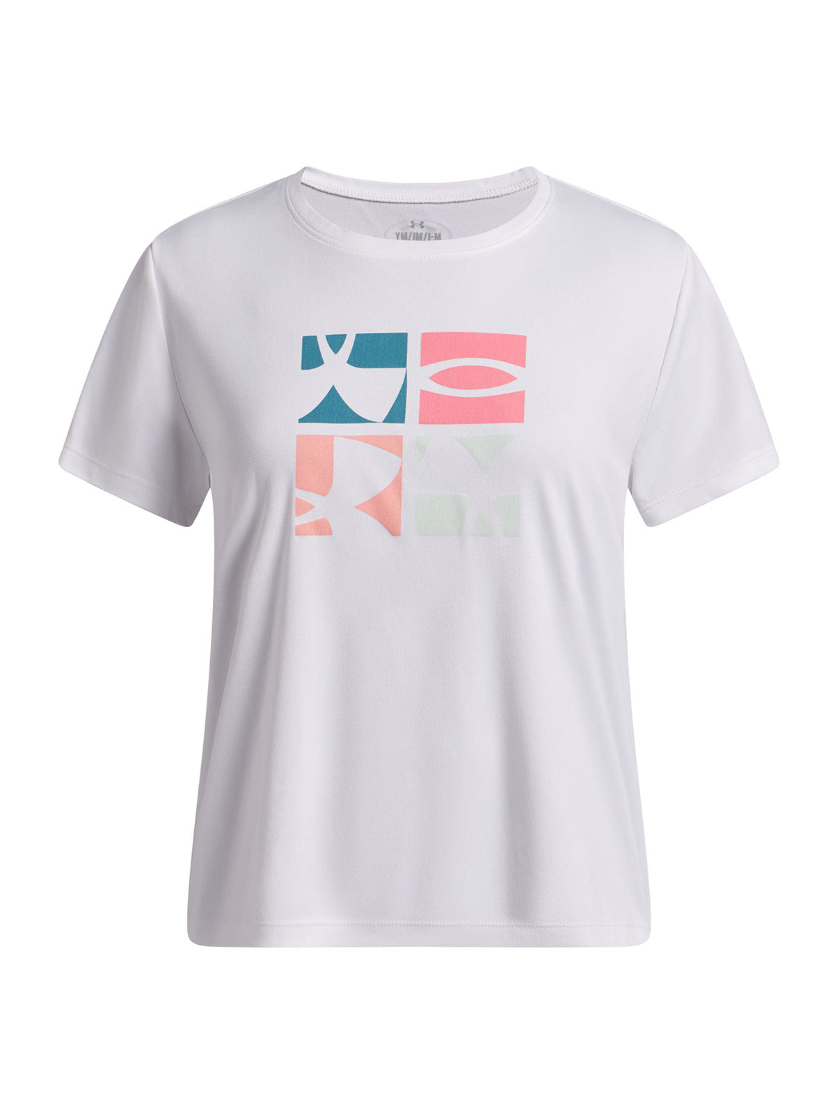 UA Tech Logo Graphic SSC Polera Manga Corta blanca para niña
