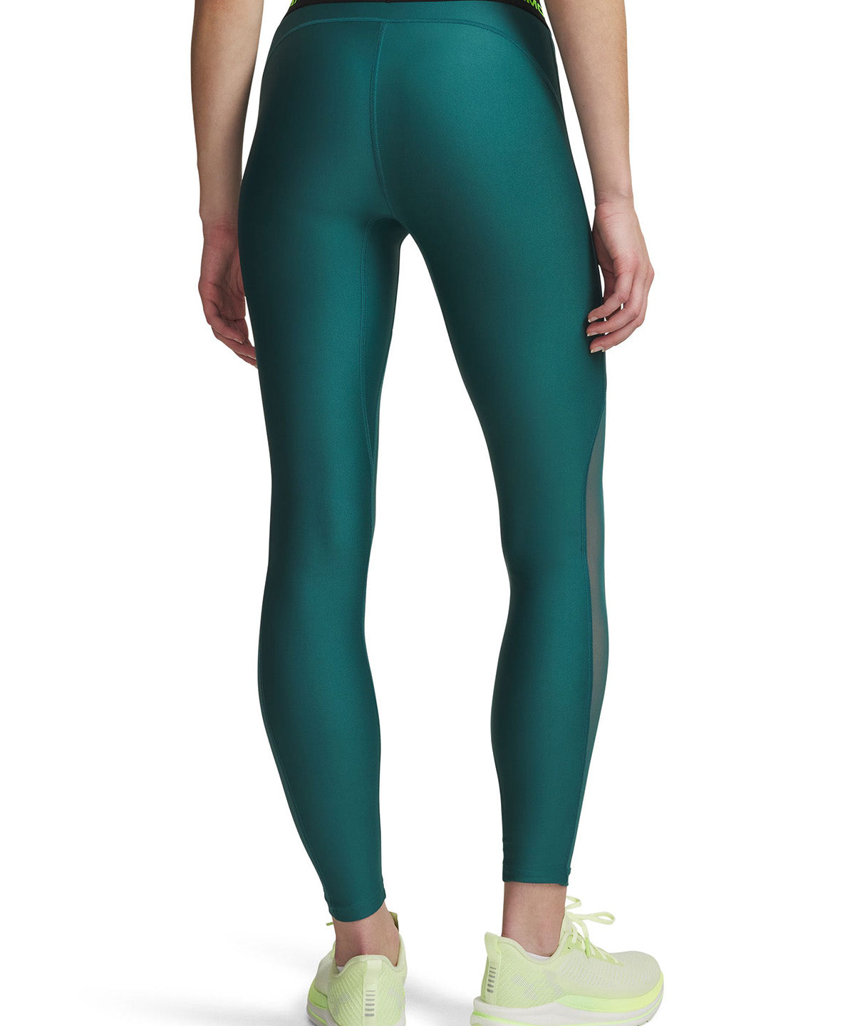 UA HeatGear Mesh Leggings Calza verde para mujer