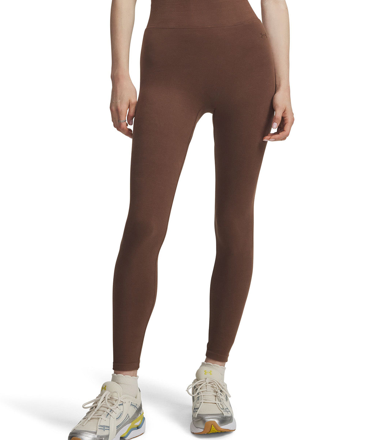 UA Seamless Cotton Leggings Calza café para mujer