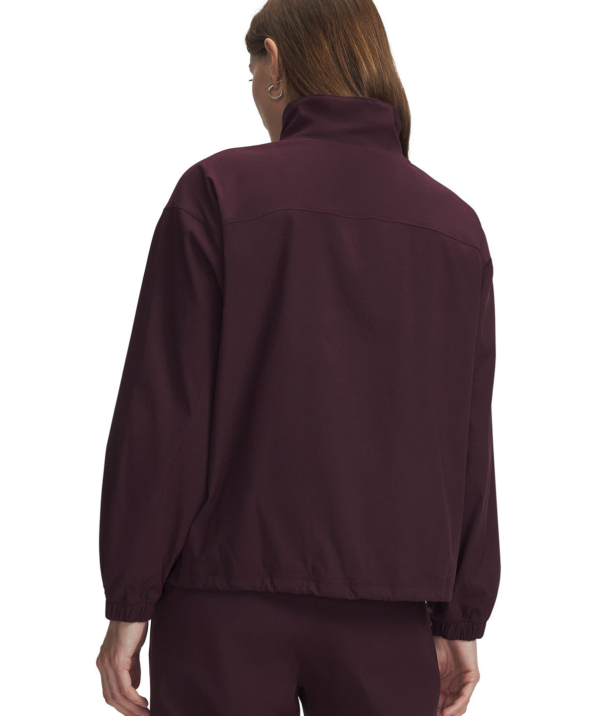 Chaqueta UA Unstoppable Woven Full Zip roja para mujer