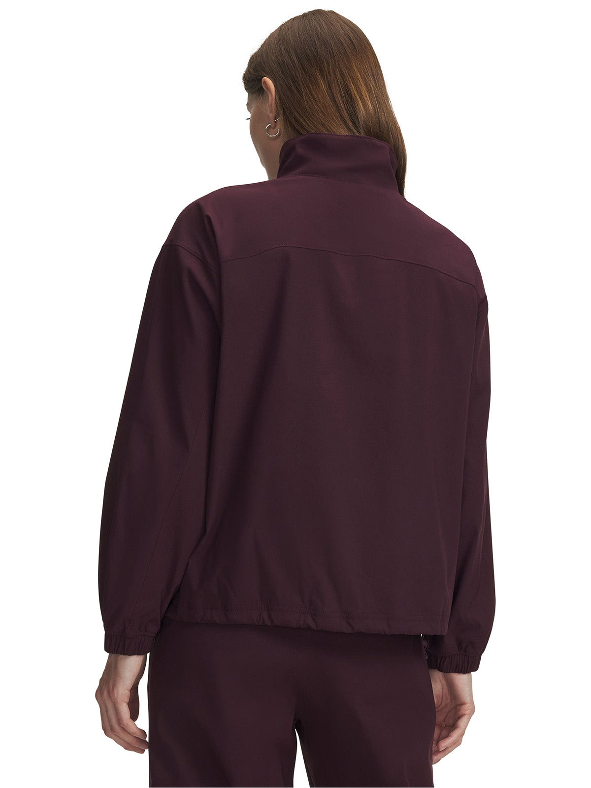 Chaqueta UA Unstoppable Woven Full Zip roja para mujer