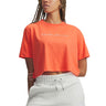 UA W Wordmark Crop SS Polera Sin Mangas rojo para mujer