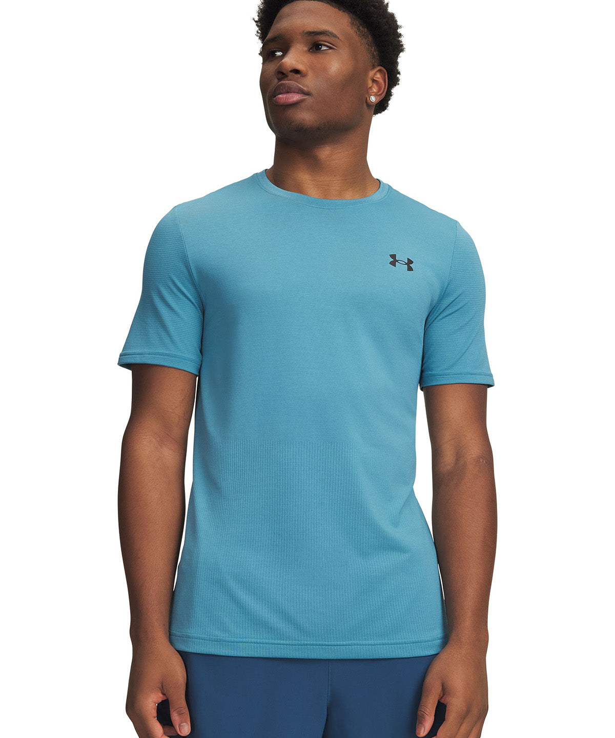 UA Vanish Elite Seamless SS Polera Manga Corta azul para hombre