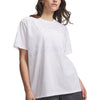 UA W Oversized Script SS Polera Manga Corta blanca para mujer