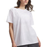 UA W Oversized Script SS Polera Manga Corta blanca para mujer