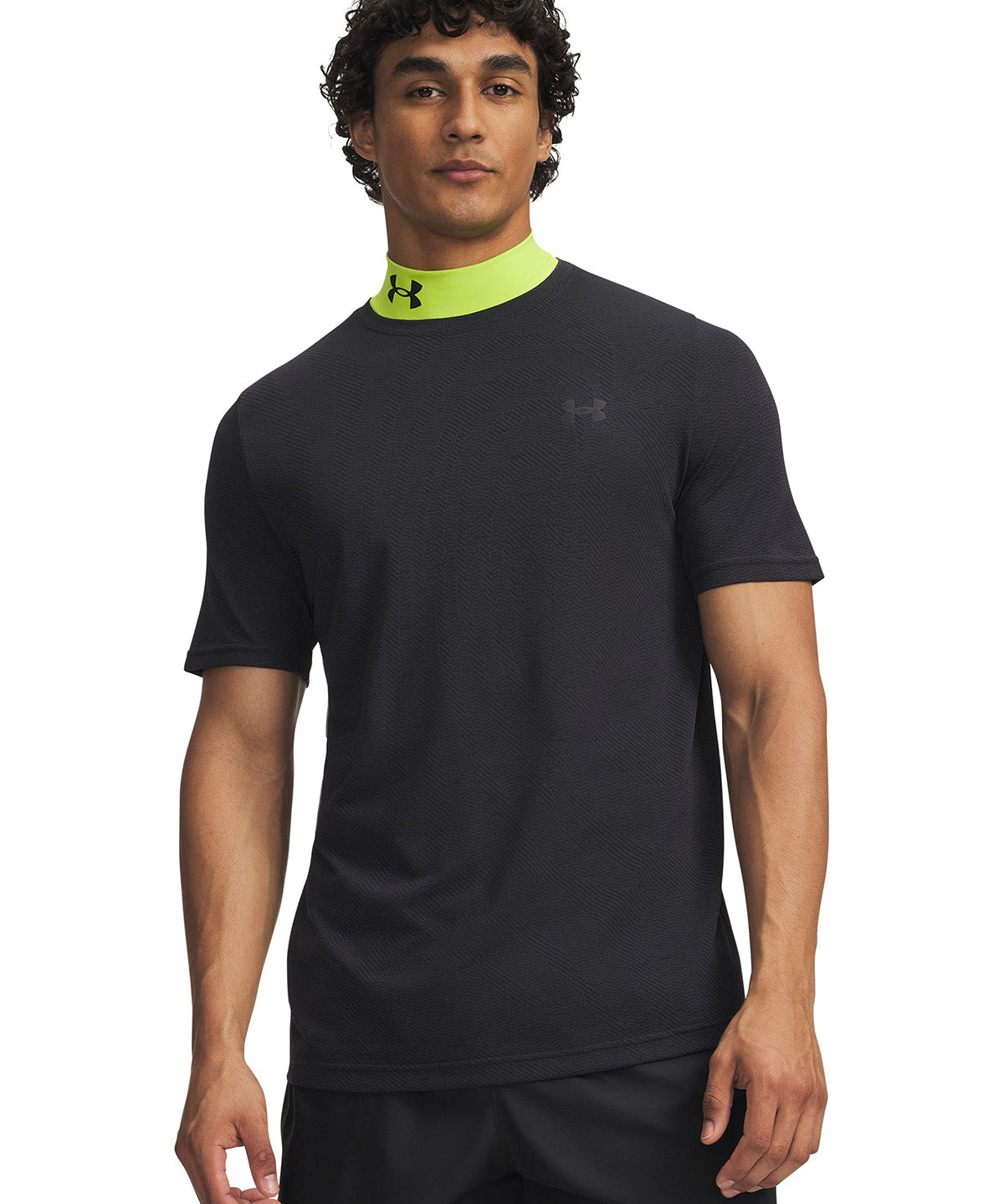 Polera manga corta UA Vanish Seamless Novelty negra para hombre