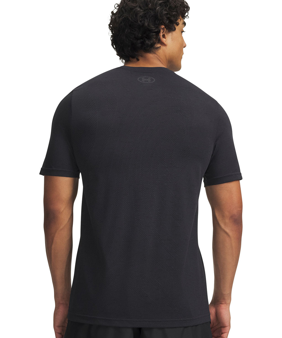 Polera manga corta UA Vanish Seamless Novelty negra para hombre