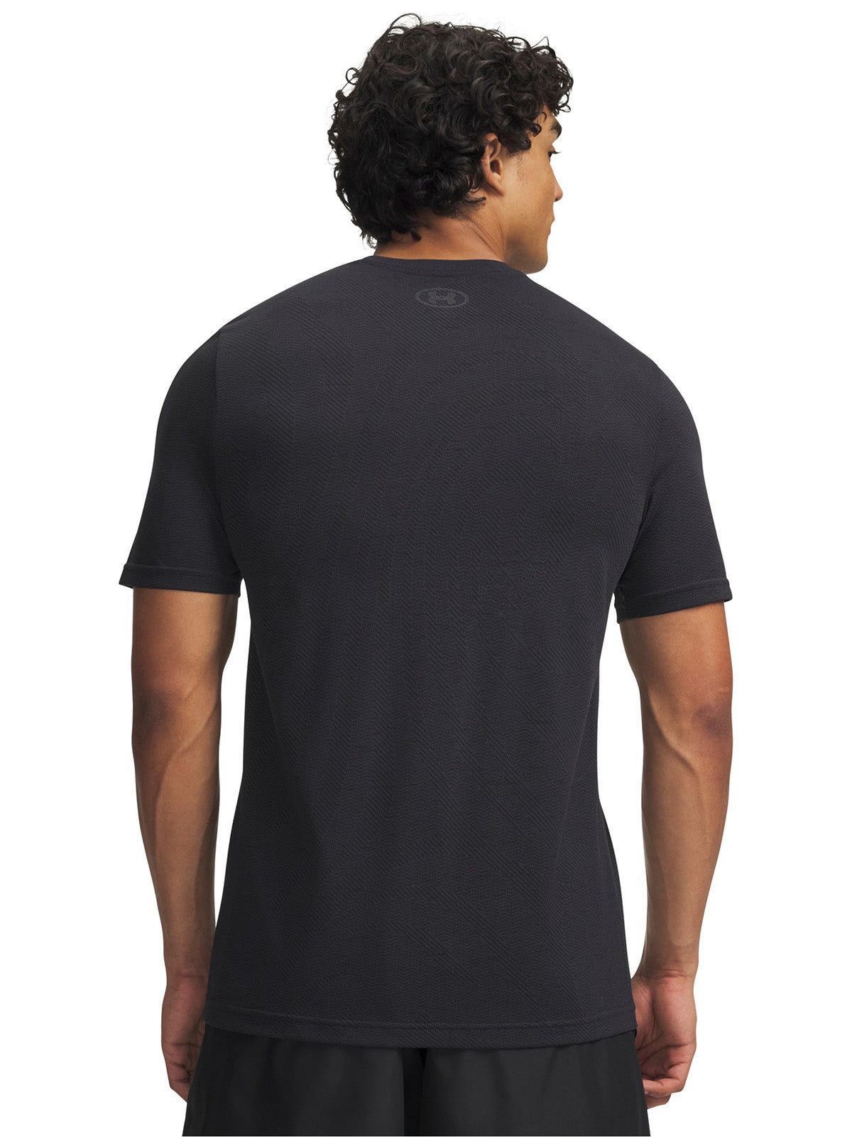 Polera manga corta UA Vanish Seamless Novelty negra para hombre