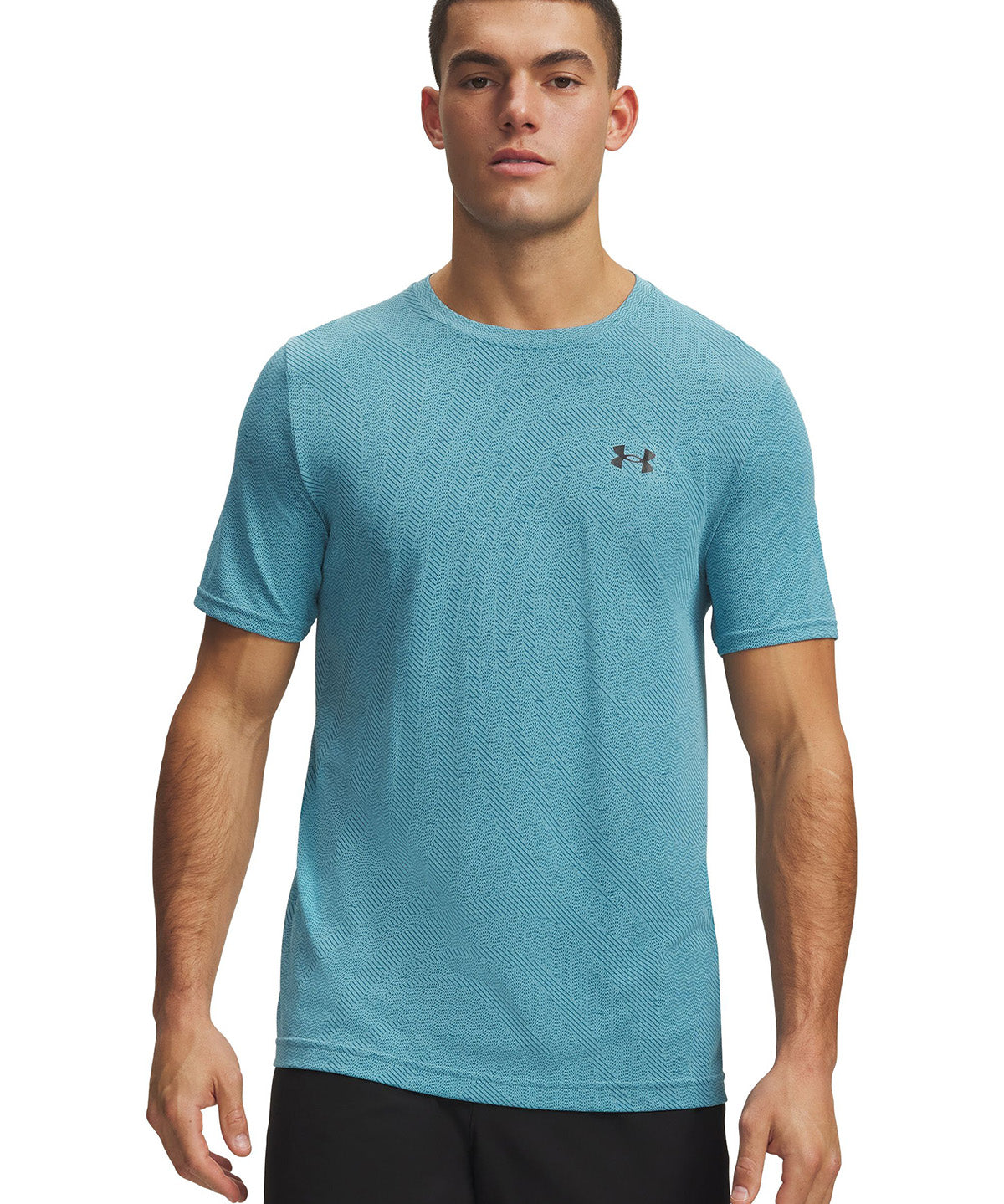 UA Vanish Seamless Novelty SS Polera Manga Corta azul para hombre