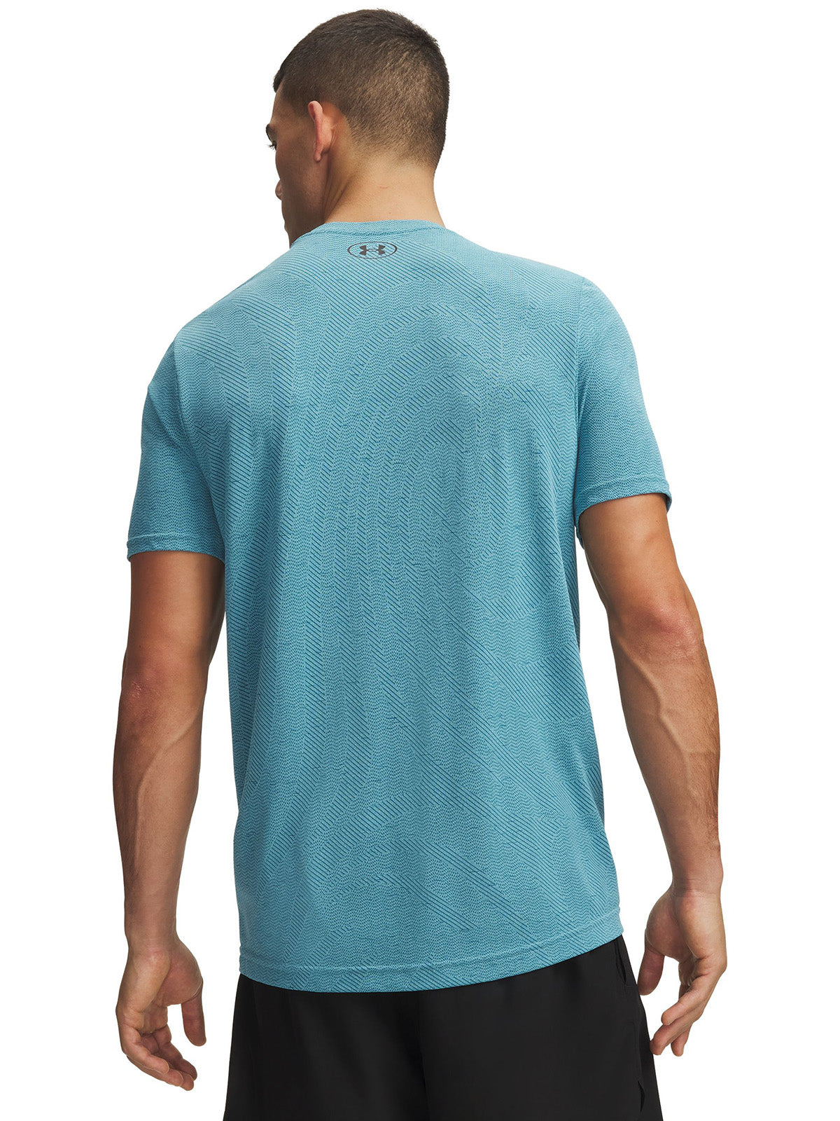 UA Vanish Seamless Novelty SS Polera Manga Corta azul para hombre
