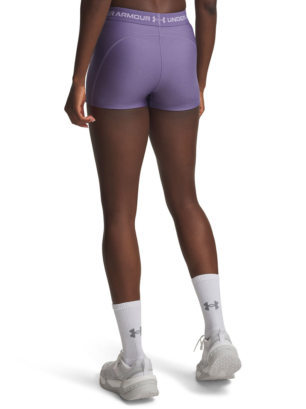 UA HeatGear Shorty Calza morado para mujer
