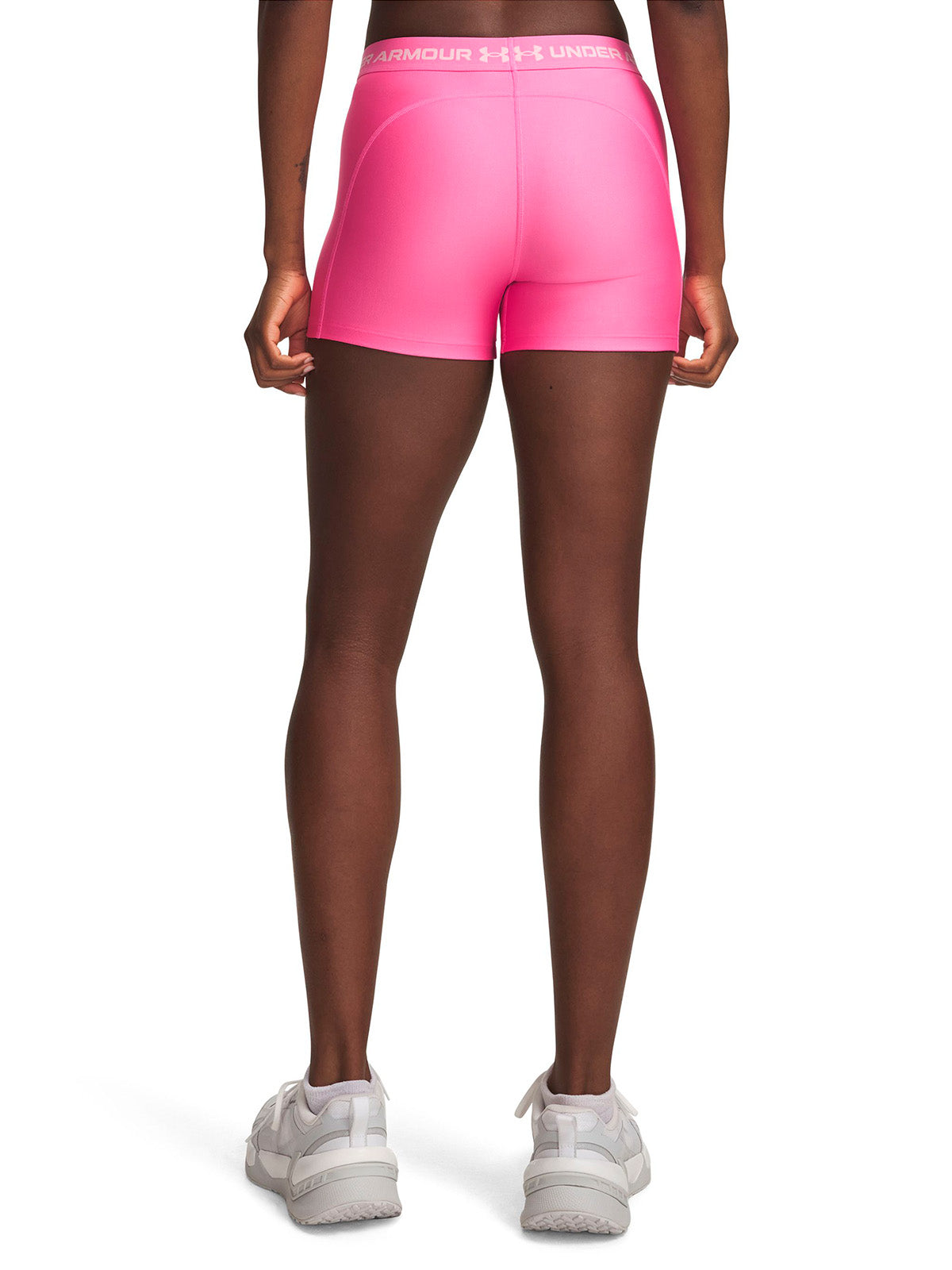 Calza UA HeatGear Shorty rosada para mujer