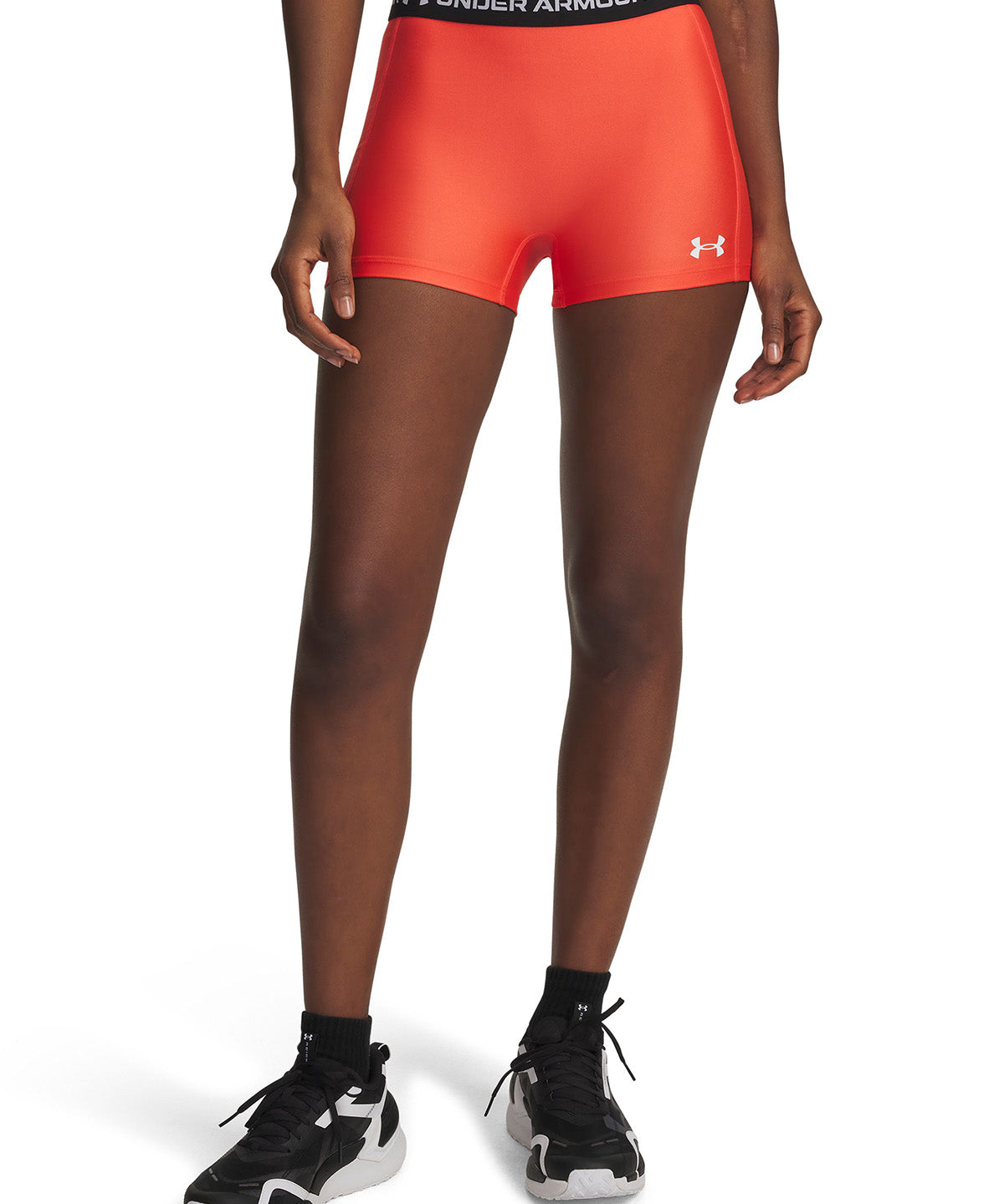 UA HeatGear Shorty Calza rojo para mujer